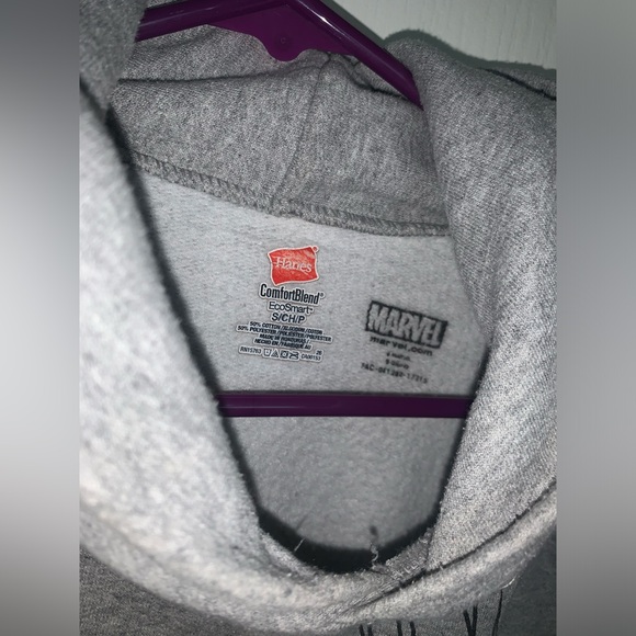 Hanes Marvel Classic Super Hero Unisex Gray Hoodie - Small - Picture 5 of 5